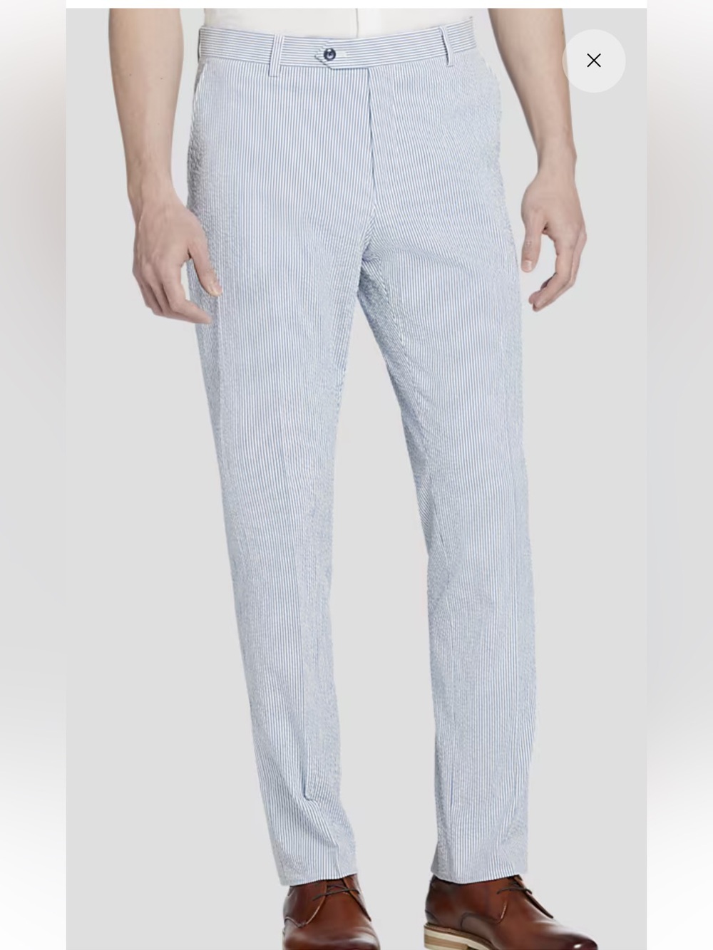 Men's Tommy Hilfiger Light Blue Seersucker Dress Pants